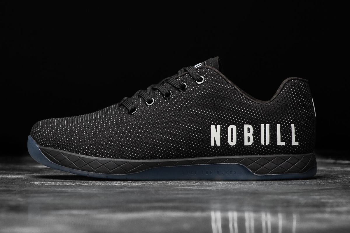 Nobull Superfabric Men\'s Trainers Black | Australia (TM9357)